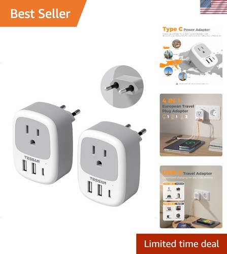Pack european travel plug - european,