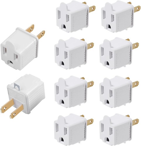 Grounded adapter prong to - grounded, 3-prong