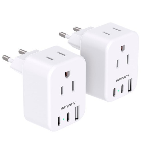 European travel plug adapter - european,