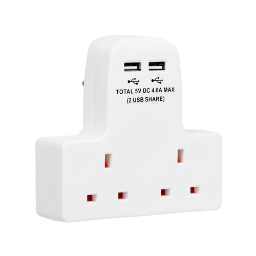Way adaptor plug 13a double - 13a,