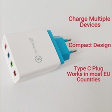 EU 2 Pin to Dual USB Plug