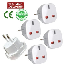 5 Pack EU Travel Adapter Plug|