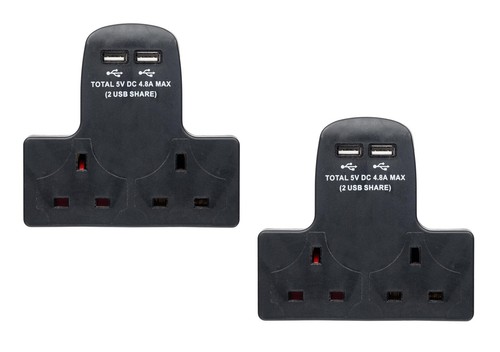 Way gang multi plug - 13a, wall