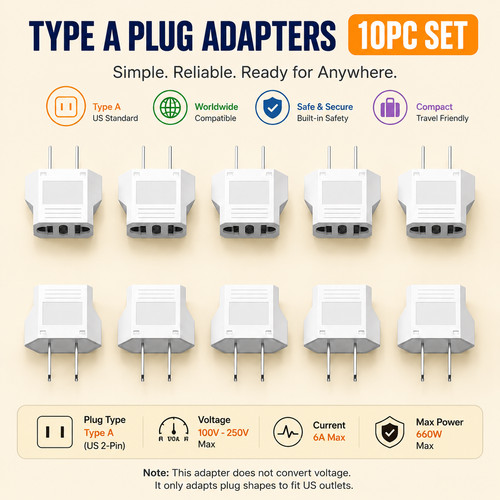 Us plug adapter - eu,