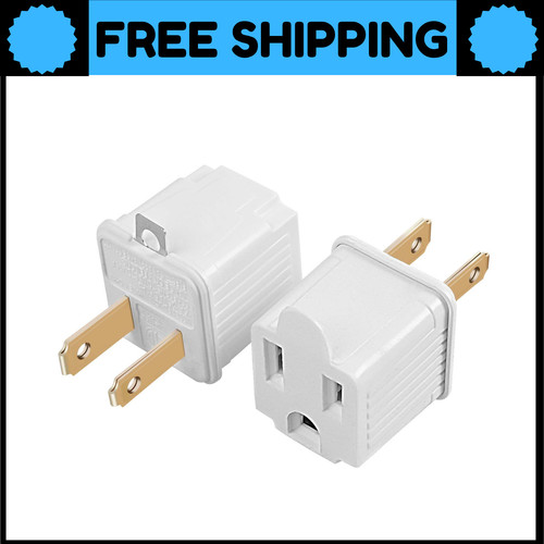 Grounded adapter prong to - adapter,