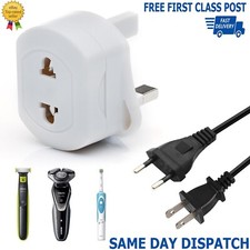 1-10 Pack European 2 Pin To UK